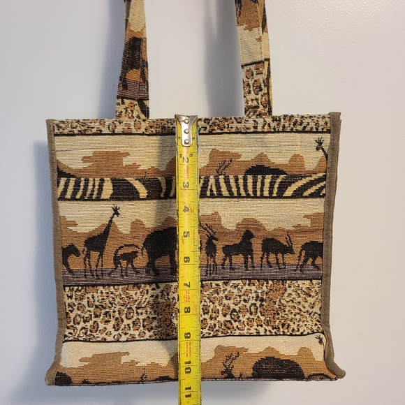 EUC Jade African Safari Tapestry Tote with Coin Purse - Picture 4 of 16